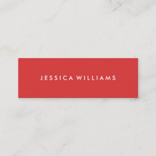 Minimalist Professional Modern Red Mini Business Card