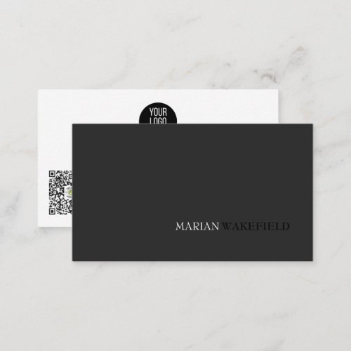 Minimalist Professional Modern Simple Black grey Business Card