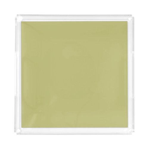 Minimalist Professional Modern Solid Olive Green Acrylic Tray