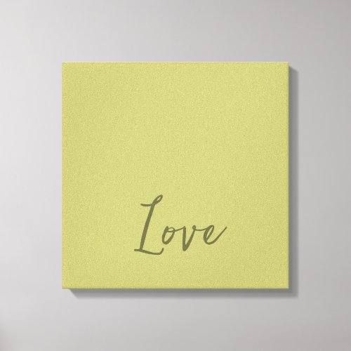 Minimalist Professional Modern Solid Olive Green Canvas Print