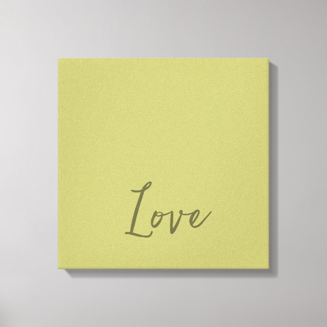 Minimalist Professional Modern Solid Olive Green Canvas Print (Front)