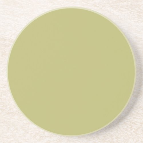 Minimalist Professional Modern Solid Olive Green Coaster