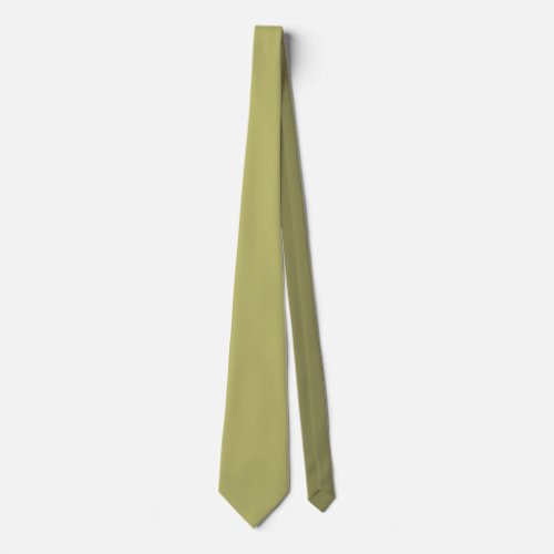 Minimalist Professional Modern Solid Olive Green Neck Tie