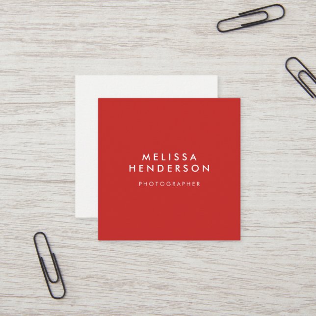 Minimalist Professional Modern Square Business Card (Front/Back In Situ)