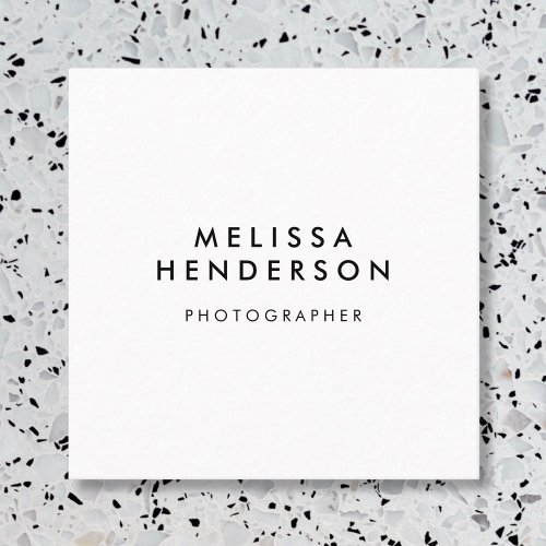 Minimalist Professional Modern Square Business Card