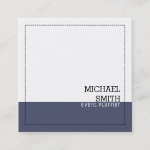 Minimalist Professional Modern White Independence Square Business Card