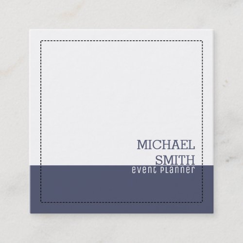 Minimalist Professional Modern White Independence Square Business Card