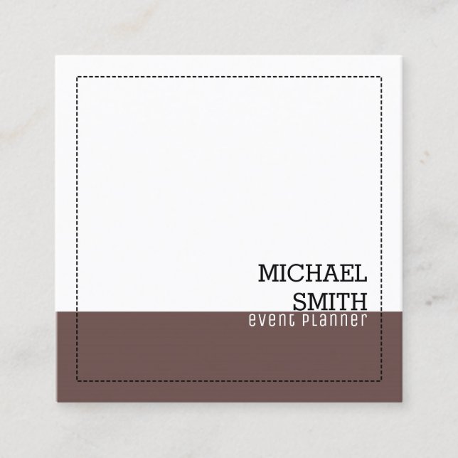Minimalist Professional Modern White Liver Square Business Card (Front)