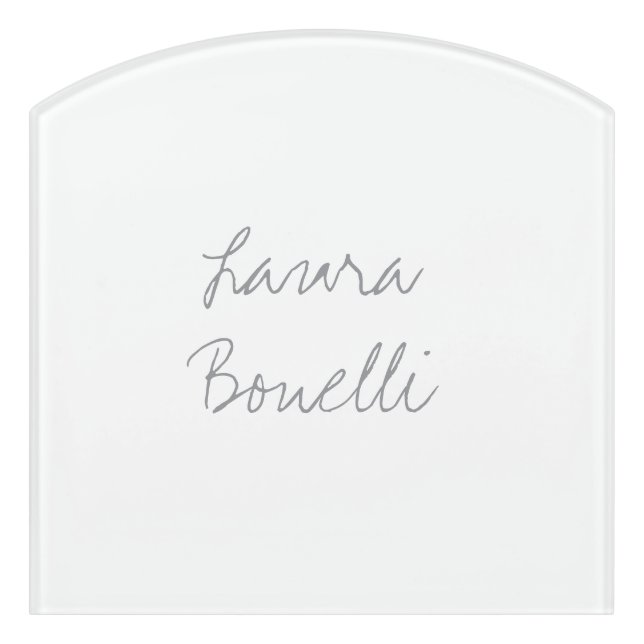 Minimalist Professional Modern Your Name Door Sign (Contour Front)