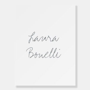 Minimalist Professional Modern Your Name Foam Board