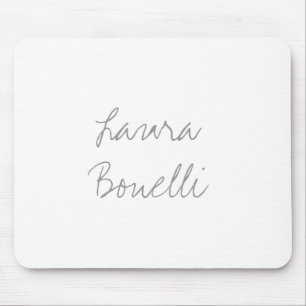 Minimalist Professional Modern Your Name Mouse Pad