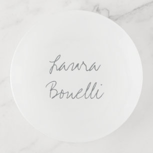 Minimalist Professional Modern Your Name Trinket Tray