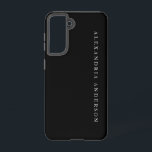 Minimalist Professional Name Black Samsung Galaxy S21 Case<br><div class="desc">This minimalist and modern phone case features your name on a black background. Personalize for your needs. You can find more matching products at my store.</div>
