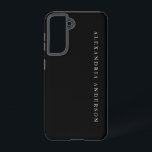Minimalist Professional Name Black Samsung Galaxy S21 Case<br><div class="desc">This minimalist and modern phone case features your name on a black background. Personalize for your needs. You can find more matching products at my store.</div>