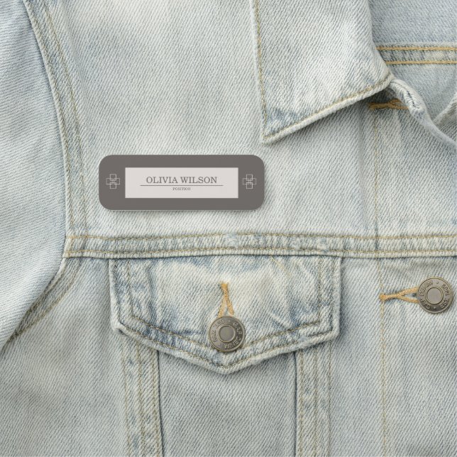 Minimalist Professional Name Tag (In Situ)