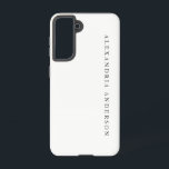 Minimalist Professional Name White  Samsung Galaxy S21 Case<br><div class="desc">This minimalist and modern phone case features your name on a white background. Personalize for your needs. You can find more matching products at my store.</div>