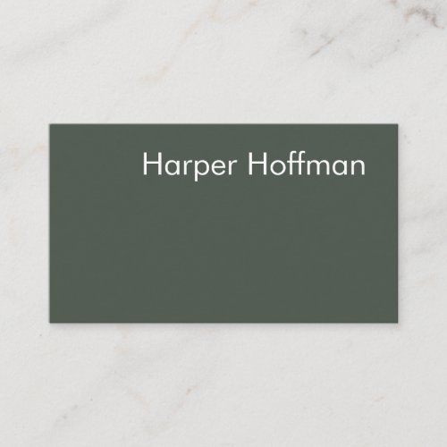 Minimalist Professional Navy Green Business Card