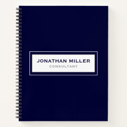Minimalist Professional Navy Notebook