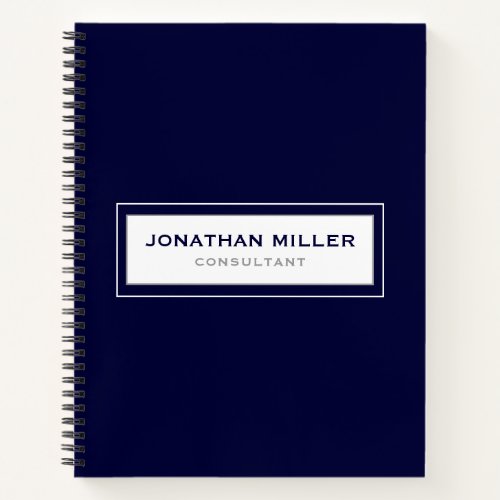 Minimalist Professional Navy Notebook