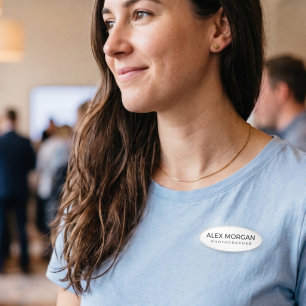Minimalist Professional Personalized Employee Name Tag