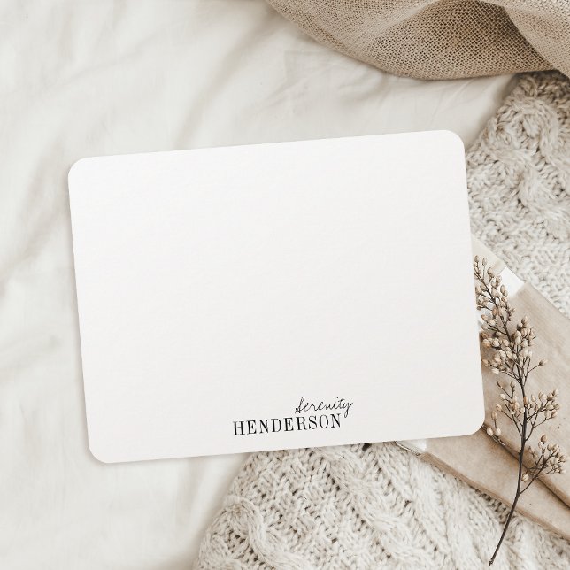 Minimalist professional personalized stationery note card (Minimalist professional personalized stationery note card)