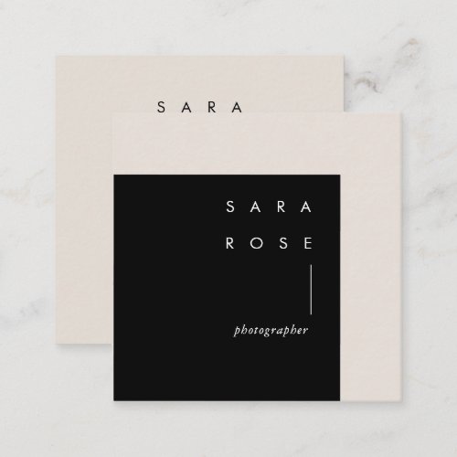 minimalist professional photographer business calling card