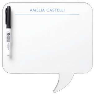 Minimalist Professional Plain Blue White Dry Erase Board