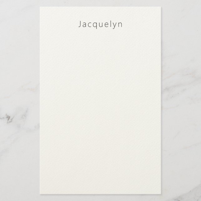 Minimalist Professional Plain Elegant Modern Name Stationery (Front)
