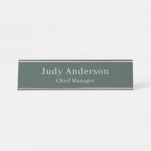 Minimalist Professional Plain Modern Elegant Desk Name Plate