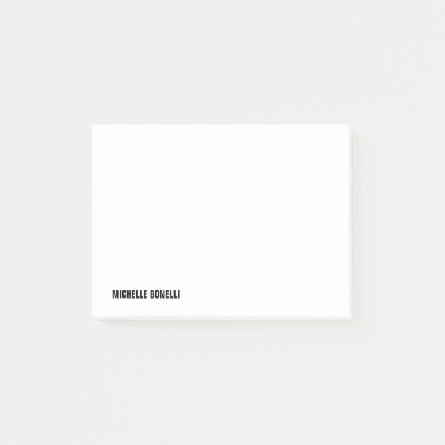 Minimalist Professional Plain Modern Post-it Notes (Front)
