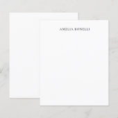 Minimalist Professional Plain Name Paper Sheet (Front/Back)