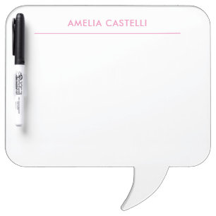 Minimalist Professional Plain Pink White Dry Erase Board