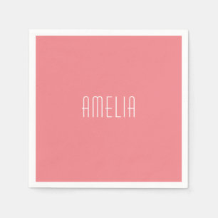 Minimalist Professional Plain Simple Name Napkins