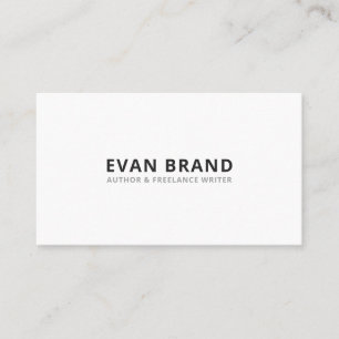 Minimalist Professional Plain White Business Card
