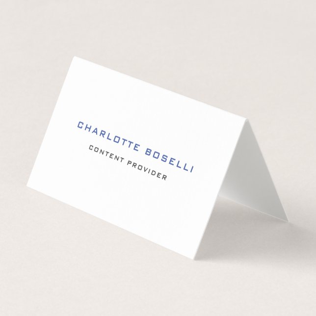 Minimalist Professional Premium Linen Two Sided Business Card (Front)