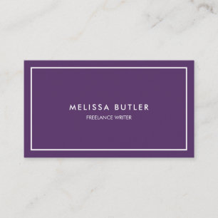 Minimalist Professional Purple Business Card