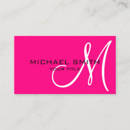 Minimalist Professional Rose Monogram Business Card