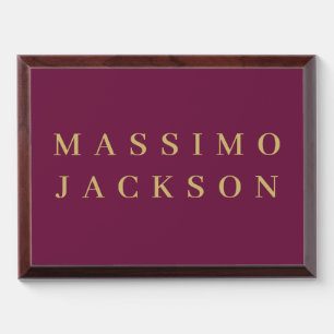 Minimalist Professional Serif Font Award Plaque