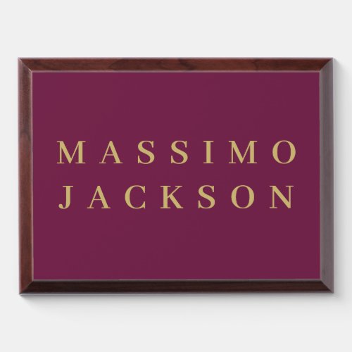 Minimalist Professional Serif Font Award Plaque