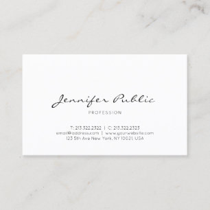 Minimalist Professional Simple Elegant Modern Business Card