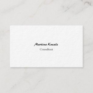 Minimalist Professional Simple Plain Black & White Business Card