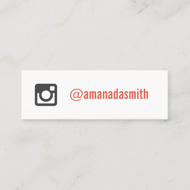 Minimalist Professional Social Media Mini Business Card (Front)