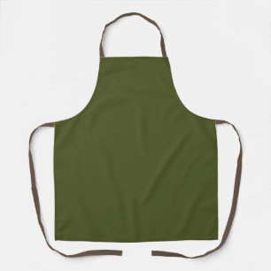 Minimalist Professional Solid Army Green Color Apron