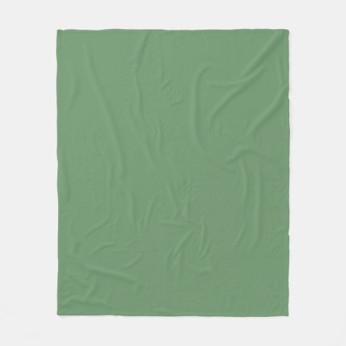 Minimalist Professional Solid Russian Green Color Fleece Blanket