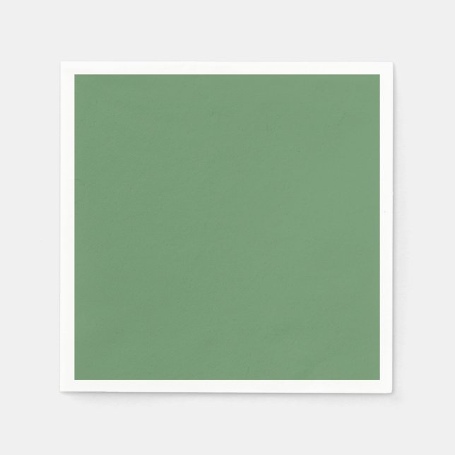 Minimalist Professional Solid Russian Green Color Napkins (Front)