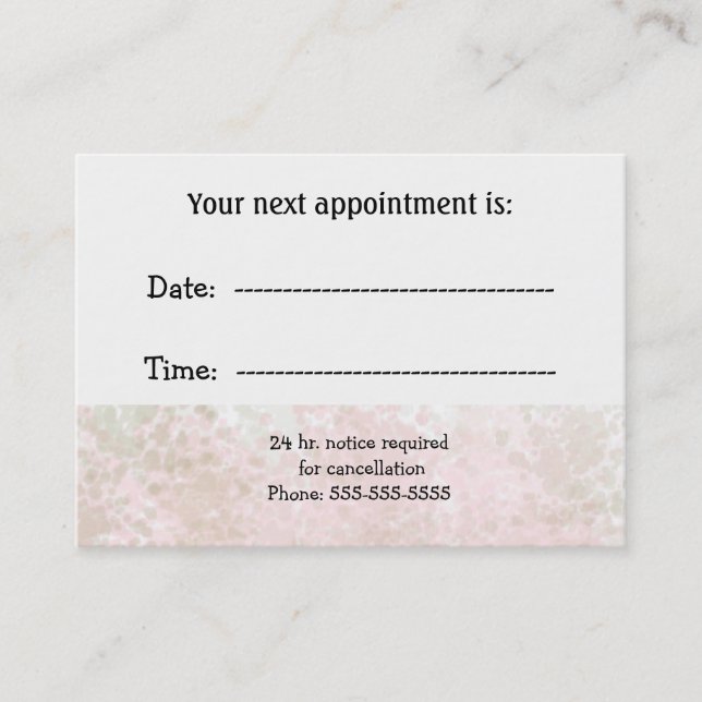 Minimalist Professional Specialist Appointment Card (Front)