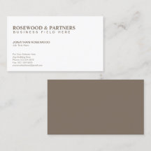 Minimalist Professional Taupe & White | One Sided