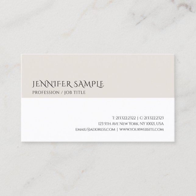 Minimalist Professional Template Modern Trendy Business Card (Front)
