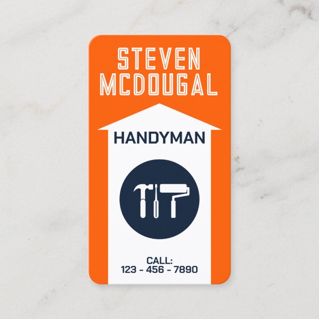 Minimalist professional tools logo  business card (Front)