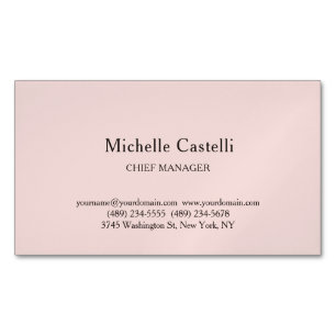 Minimalist Professional Unique Classical Pastel Business Card Magnet